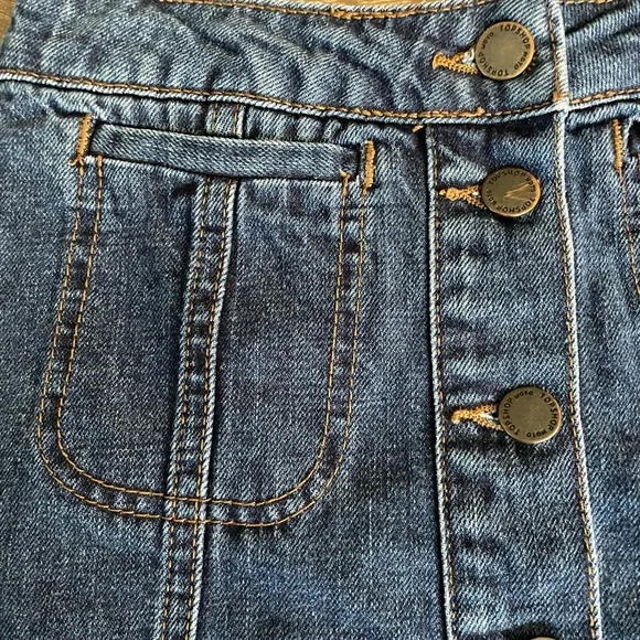 Topshop Moro Denim Skirt - Sz 1 - Picture 6 of 7